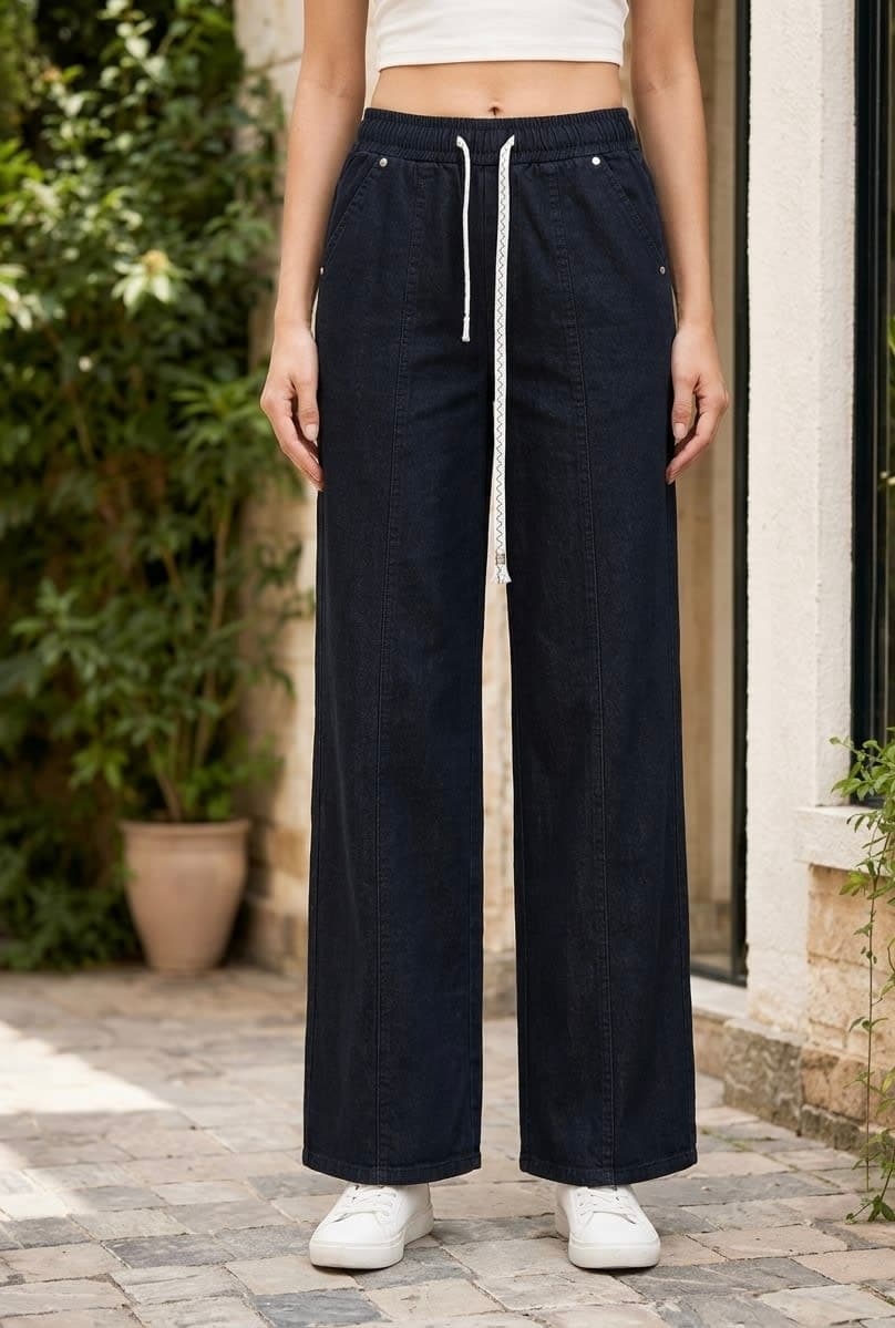 Women’s Cotton Stretch Wide-Leg Lower Pant